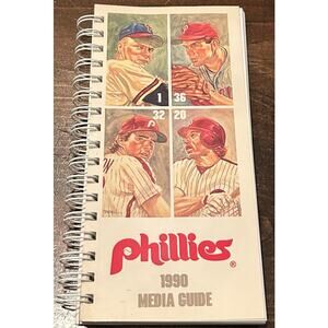 ⭐️ Philadelphia Phillies Vintage 1990 Media Guide‎ Book Press Sports Baseball